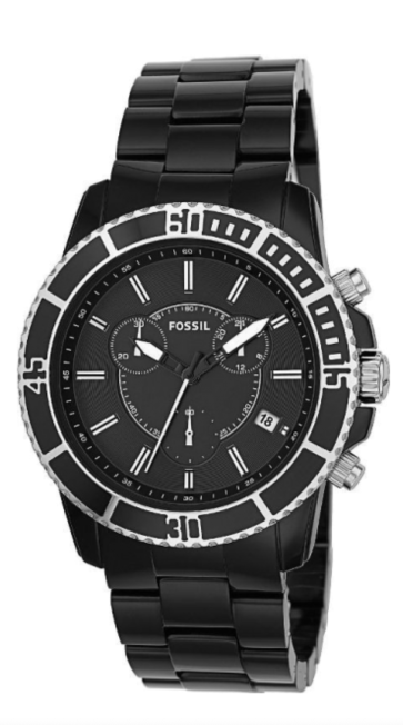 Bracelet de montre Fossil CH2623 Plastique Noir 20mm